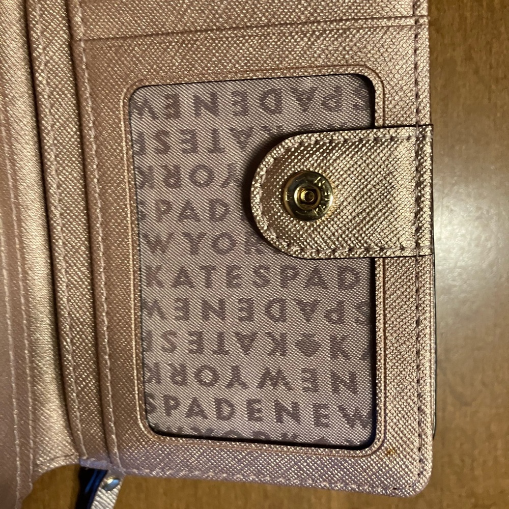 Kate Spade Metallic Rose Gold Wallet - Picture 4 of 6